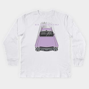 Cadillac Eldorado Biarritz Convertible 1959 - Pink Purple Kids Long Sleeve T-Shirt